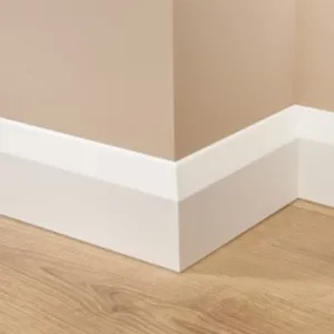 Bevelled 6 inch white laminated skirtings 12ft